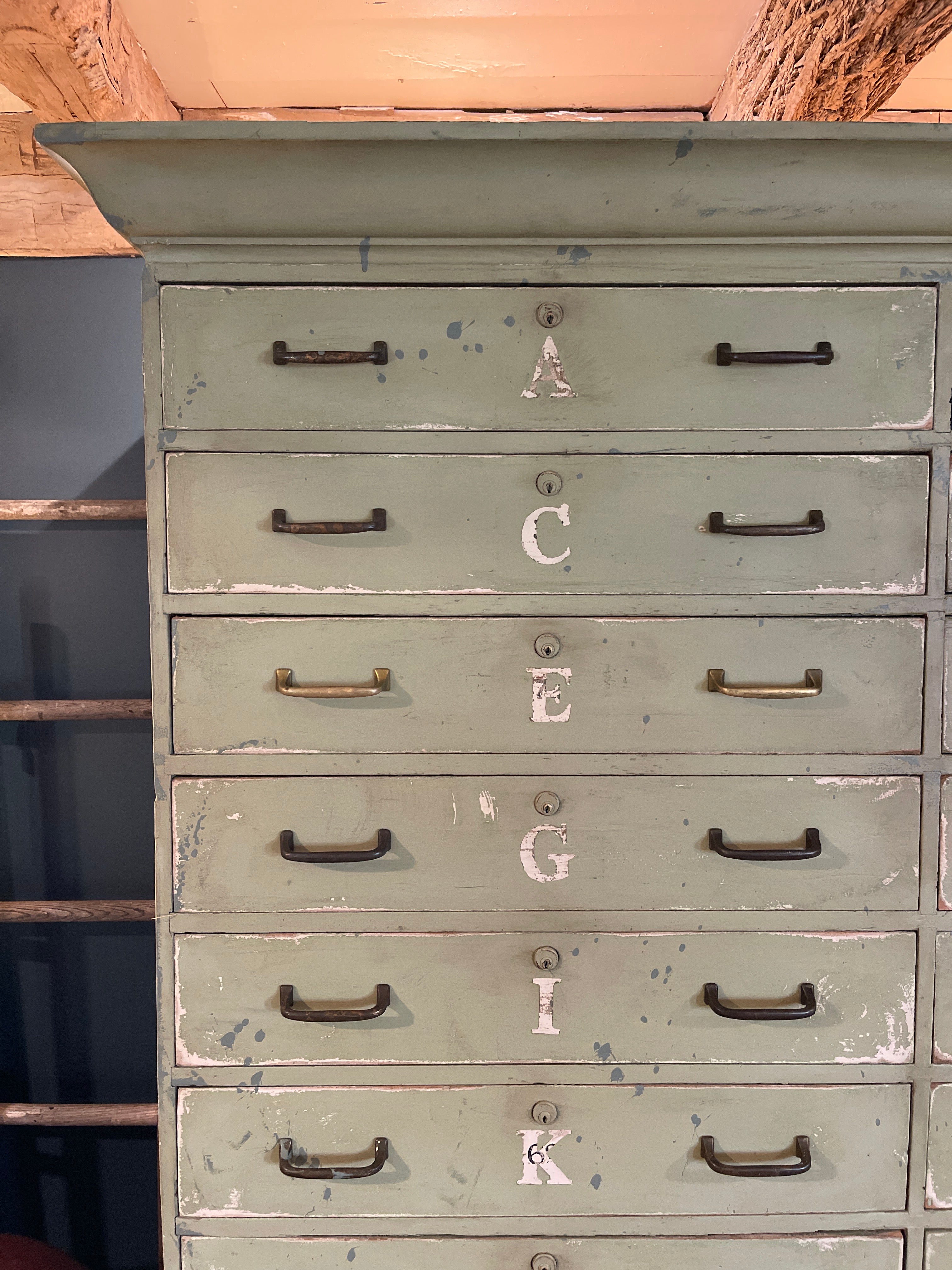 Vintage Industrial Apothecary Cabinet - Vintage 24 Drawer Chest
