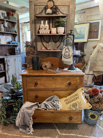 Vintage Pine Three -Drawer Dresser