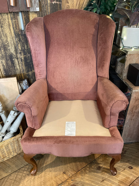 Velvet Wingback Accent Chair