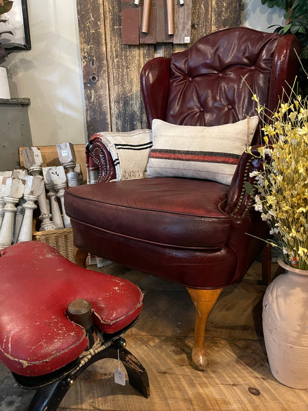 Tufted Leather Accent Chair