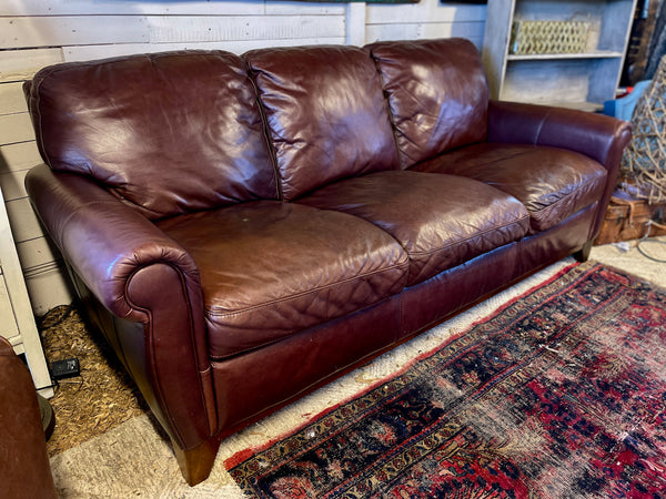 Leather Three Seat Sofa