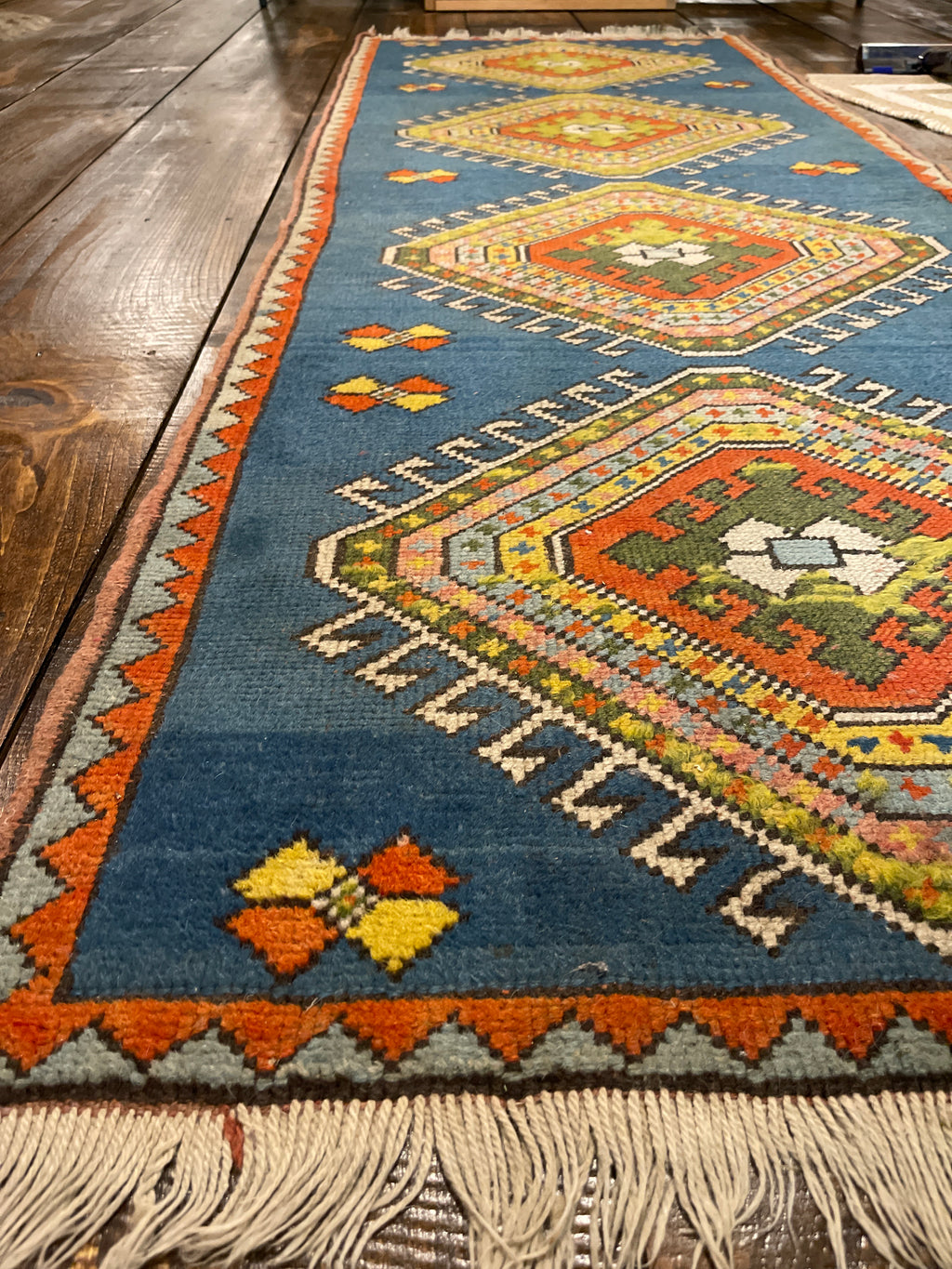 Vintage Hand-Woven Turkish Anatolian Kilim Runner Rug — 3' x 8' (35" x 98")