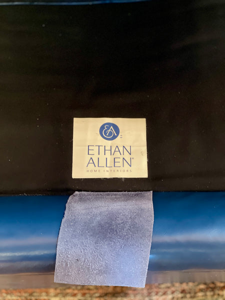 Ethan Allen Chesterfield Sofa - Indigo Blue