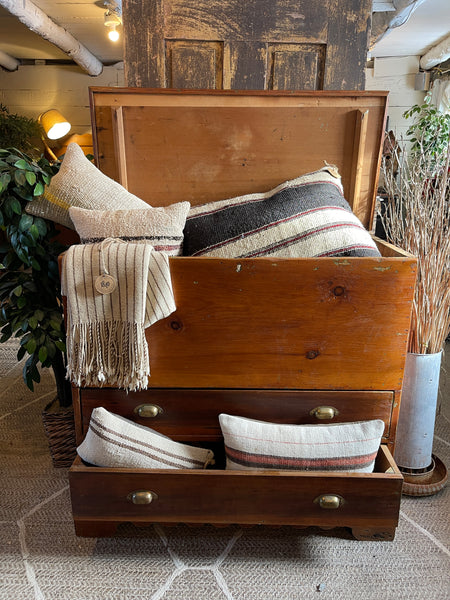 Antique Pine Blanket Chest