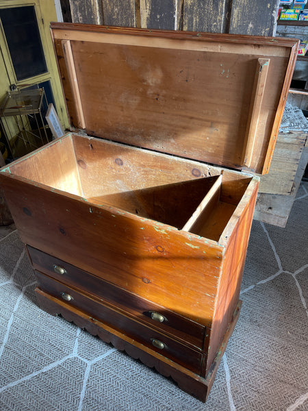 Antique Pine Blanket Chest