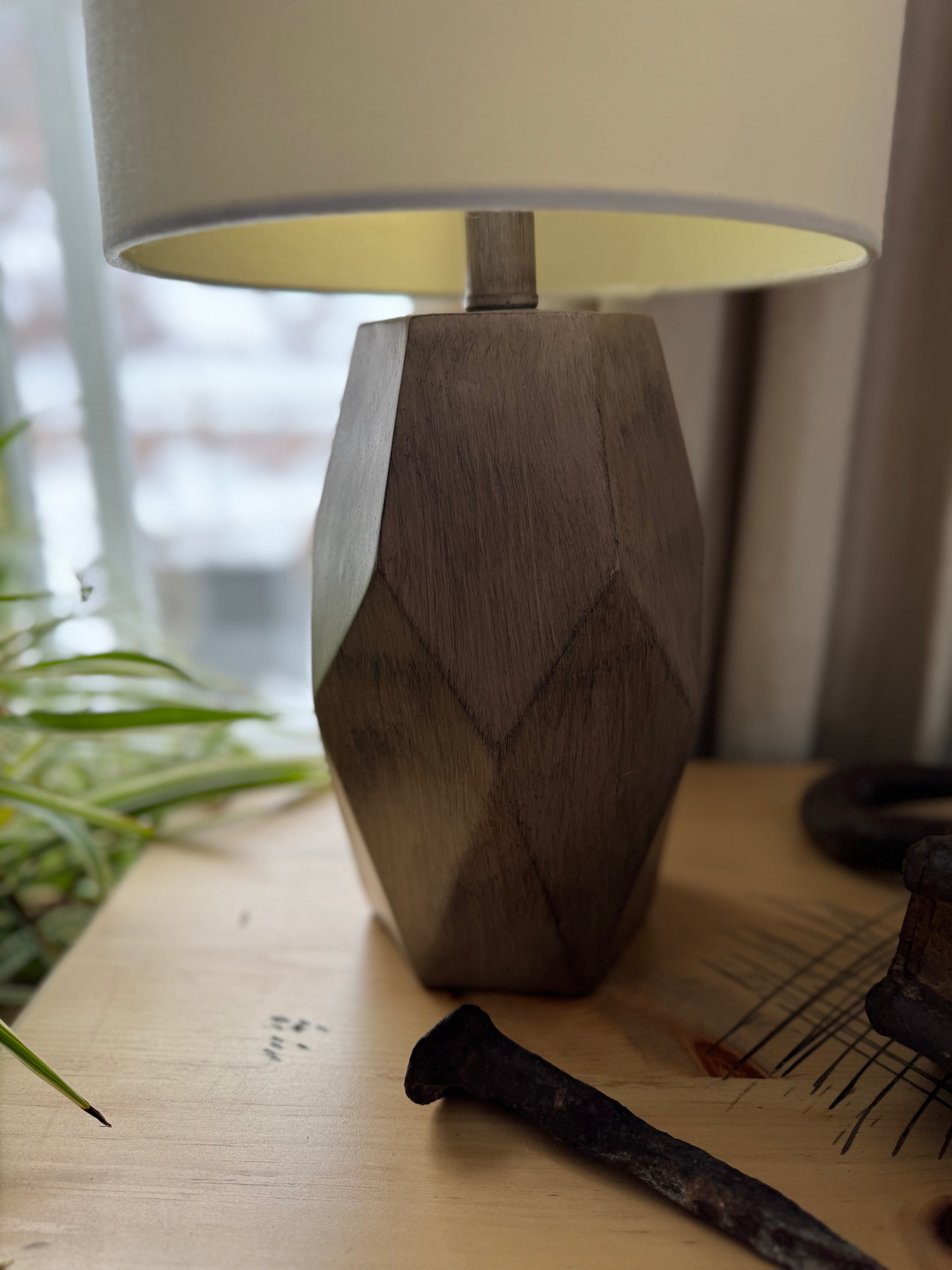Solid Wood Buffet Lamp