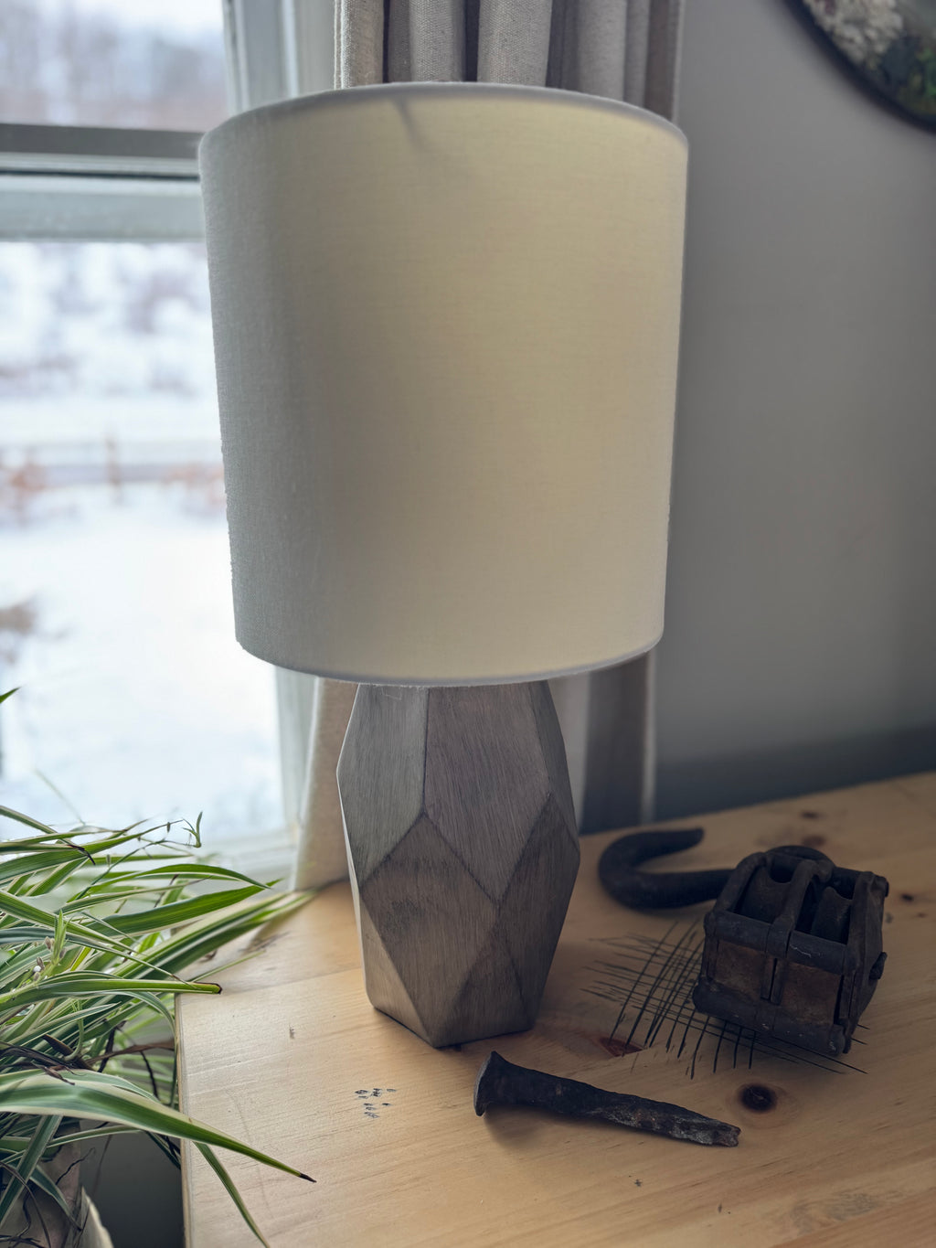 Solid Wood Buffet Lamp