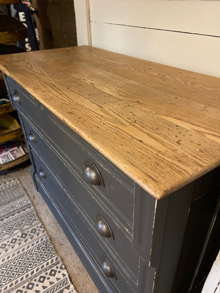 Scorched Charcoal Oak Three-Drawer Dresser