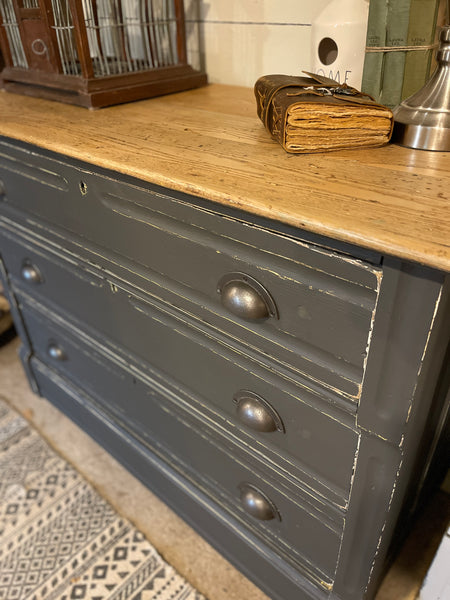 Scorched Charcoal Oak Three-Drawer Dresser