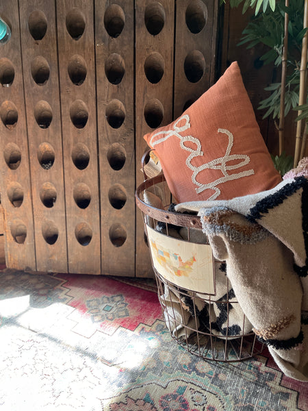 Vintage French Oak Double-Sided Riddling Rack