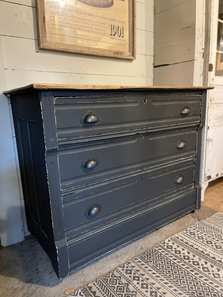 Scorched Charcoal Oak Three-Drawer Dresser