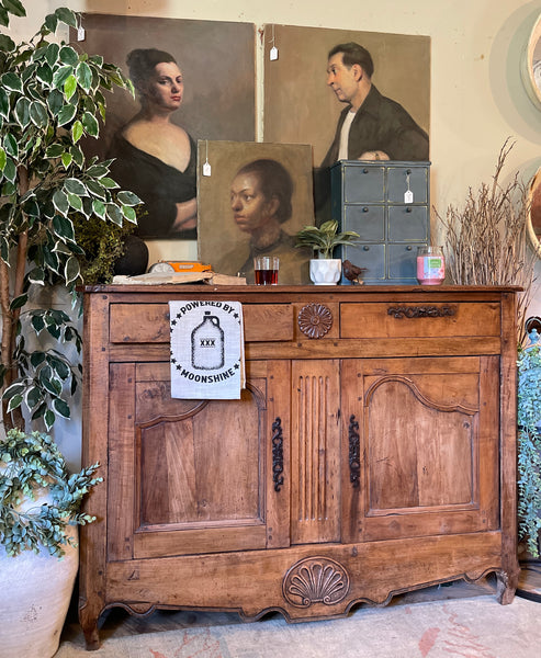 18th Century Louis XV Country French Buffet with Original Hardware