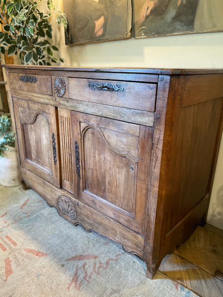 18th Century Louis XV Country French Buffet with Original Hardware