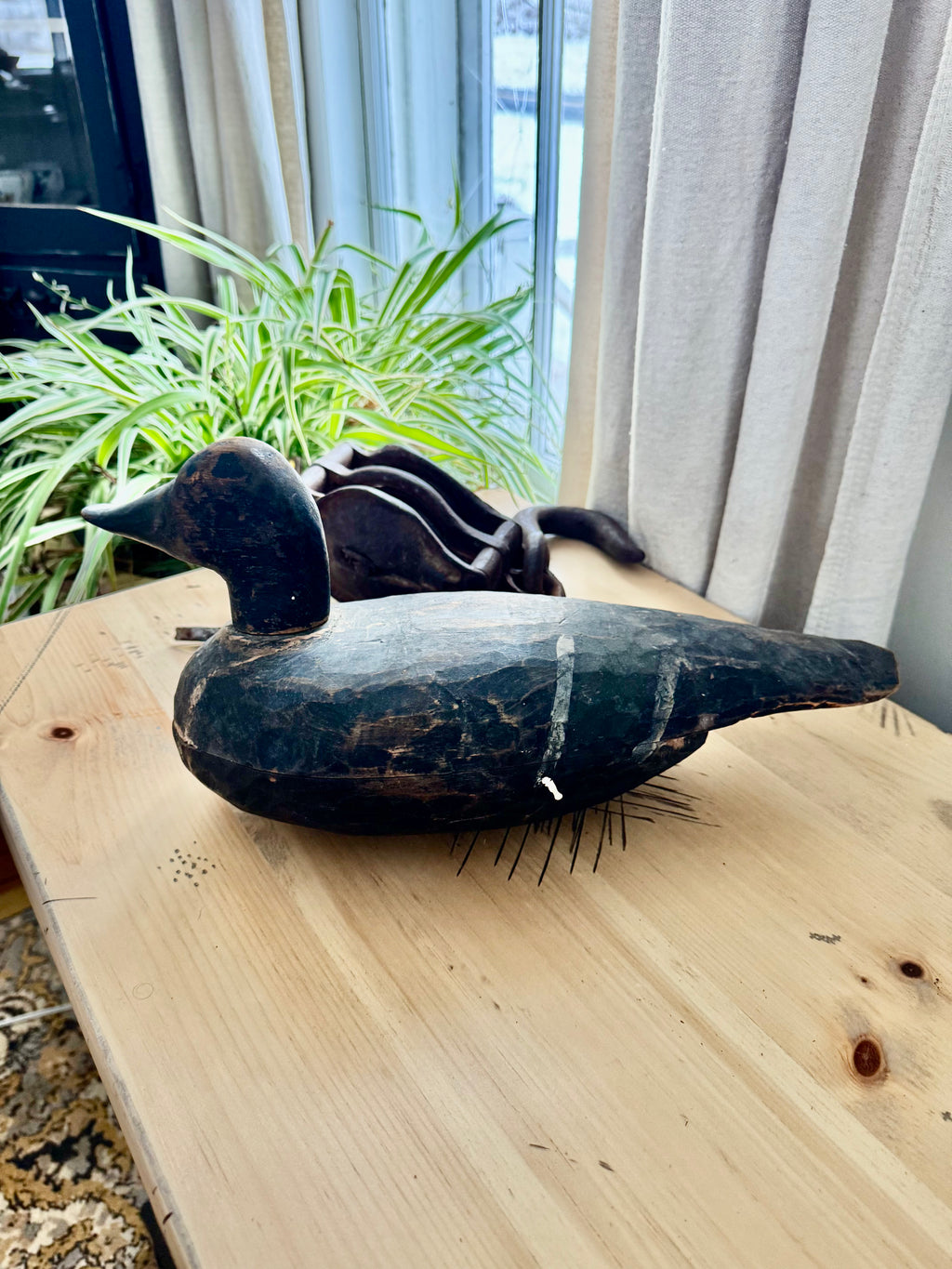 Primitive Solid Wood Duck Decoy