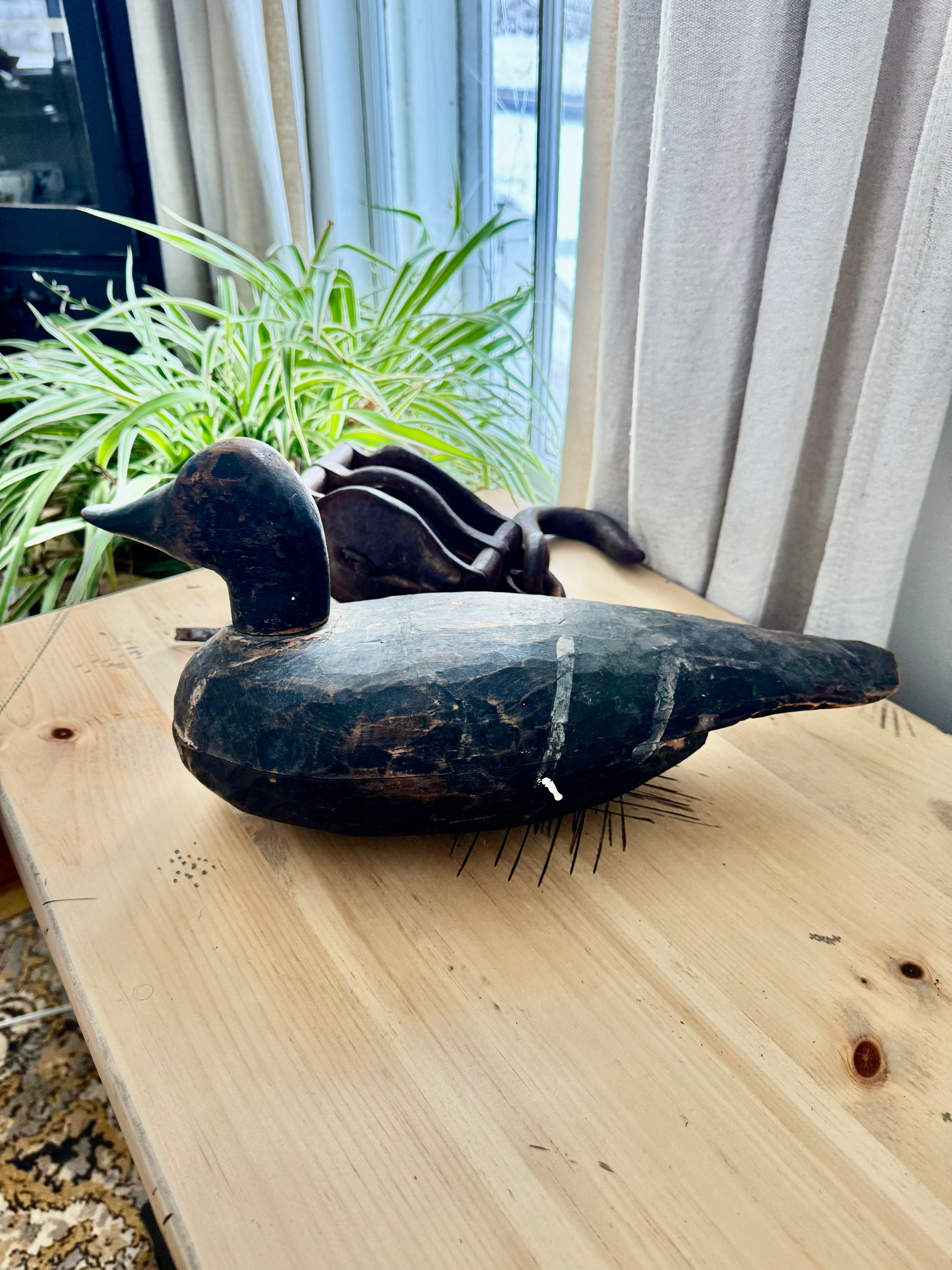 Primitive Solid Wood Duck Decoy