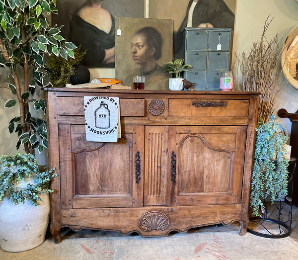 18th Century Louis XV Country French Buffet with Original Hardware