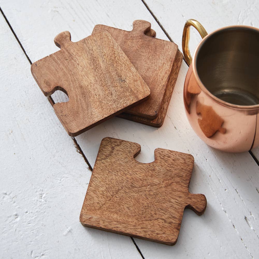 OLD MOUNTAIN RAKUSA とOLDTHEATERコースターのセット Puzzle Coasters Set of Four | The Olde 1840