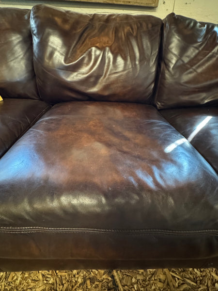 Espresso Leather Sofa