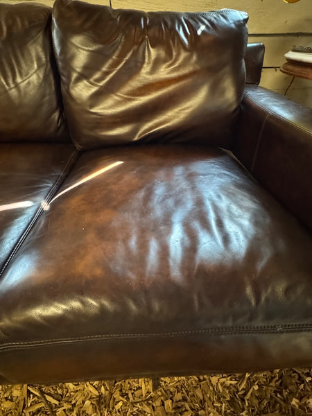 Espresso Leather Sofa