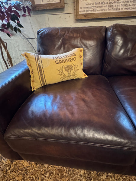 Espresso Leather Sofa