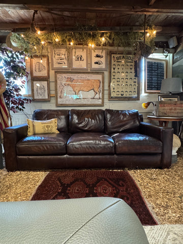 Espresso Leather Sofa