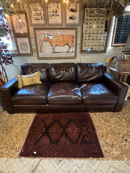 Espresso Leather Sofa