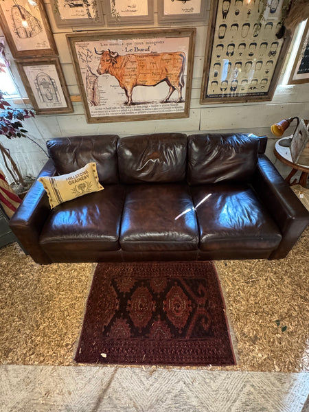 Espresso Leather Sofa
