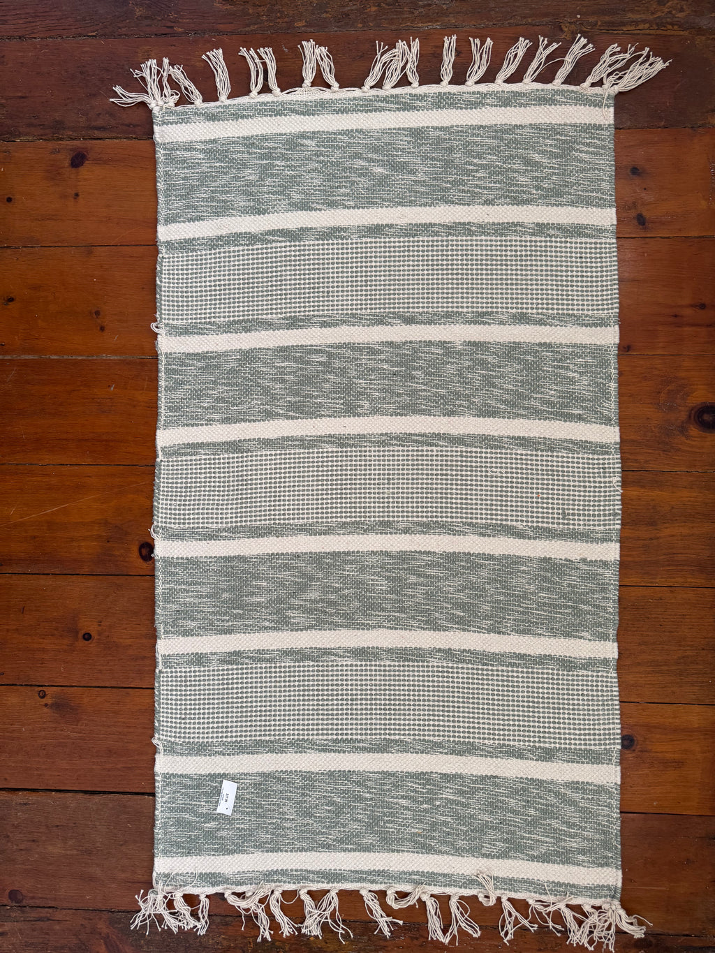 27x45" Striped Tassel Woven Rug – Accent Rug by The Olde 1840