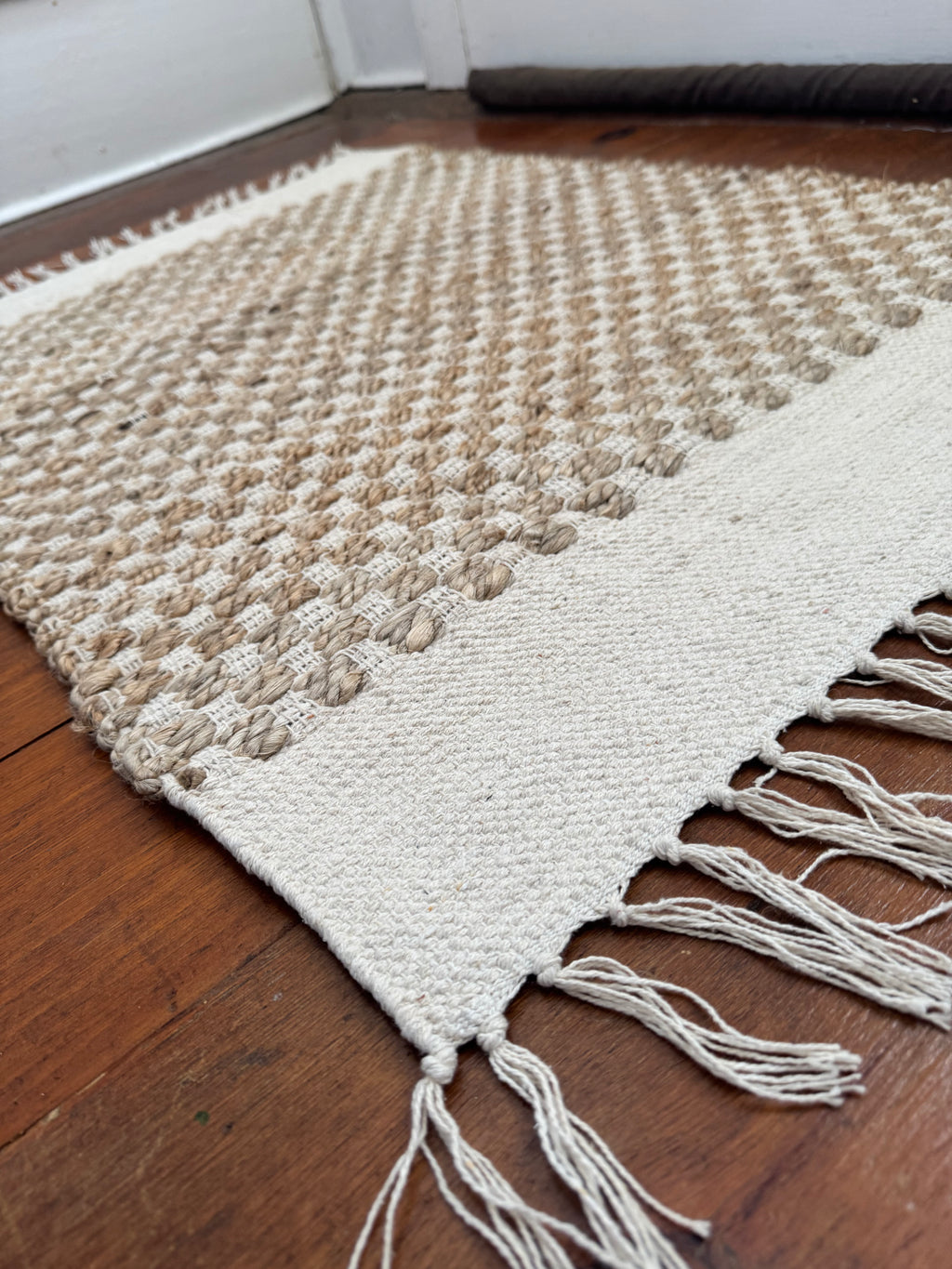 Jute Woven Accent Rug - 24” x 36” with Fringe – Accent Rug by The Olde 1840