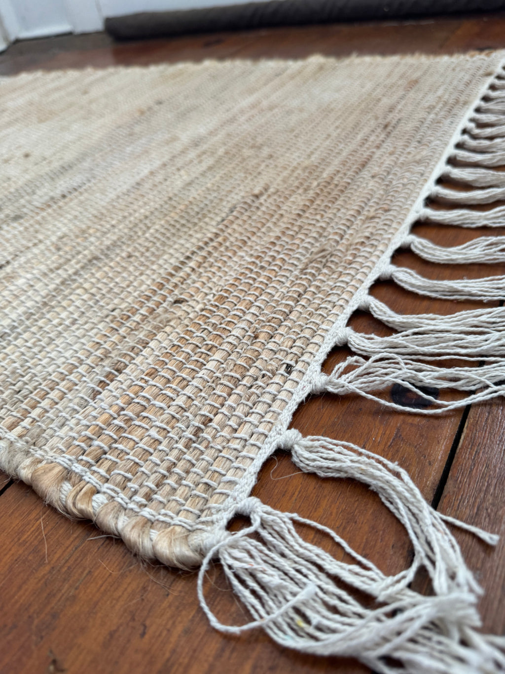 Beige Fringe Accent Rug - 24” x 36” – Accent Rug by The Olde 1840