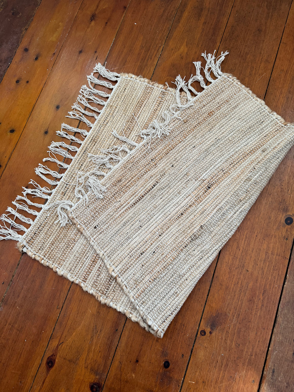 Beige Fringe Accent Rug - 24” x 36” – Accent Rug by The Olde 1840