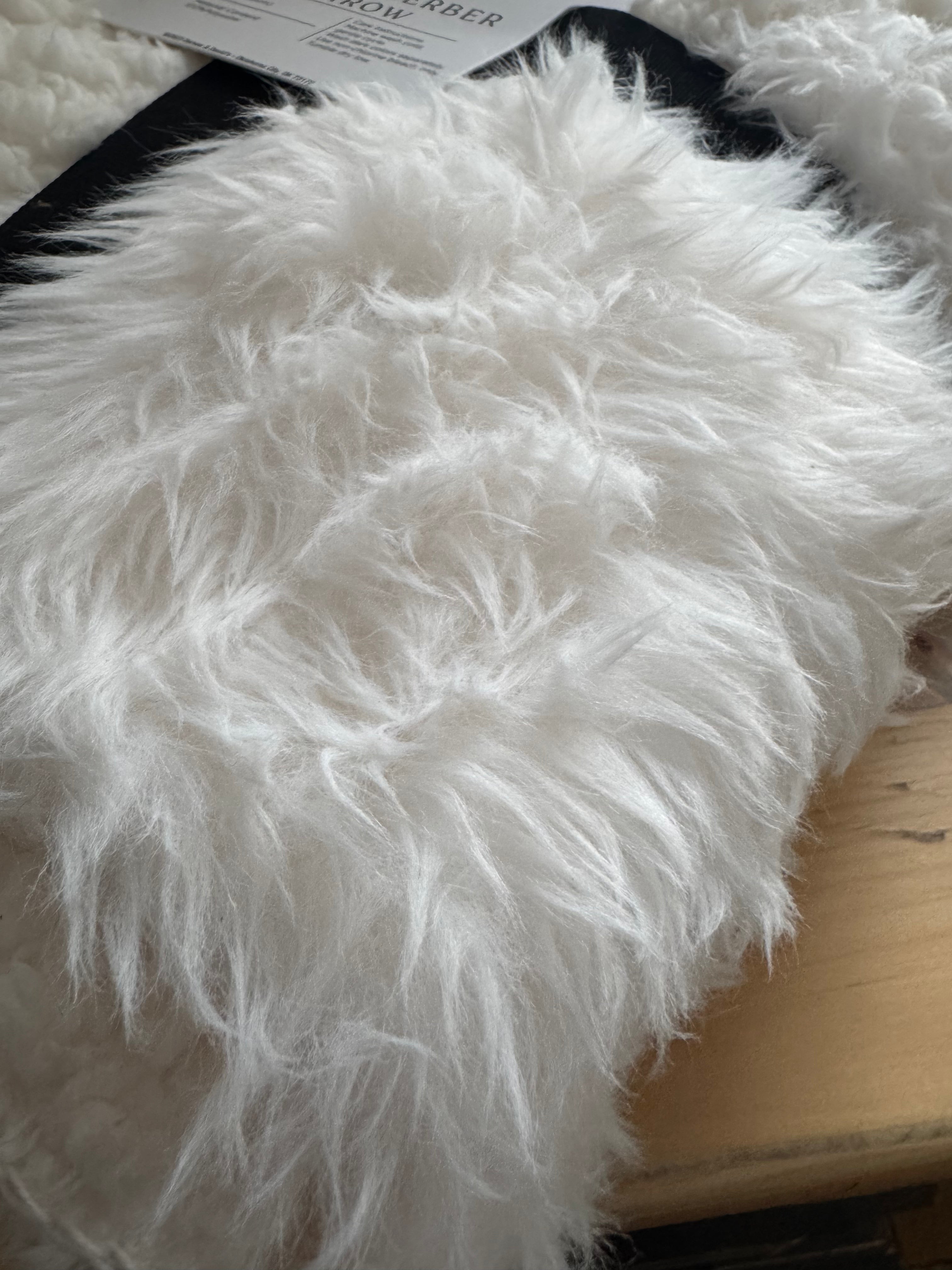 Luxurious Ivory Fur Berber Throw Blanket - Polyester Faux Fur Decor – Blankets by The Olde 1840