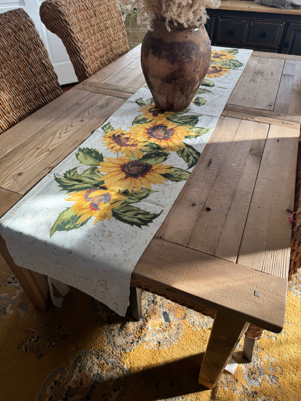 Sunflower Table Runner: Vibrant Décor Accent – Kitchen & Dining by The Olde 1840