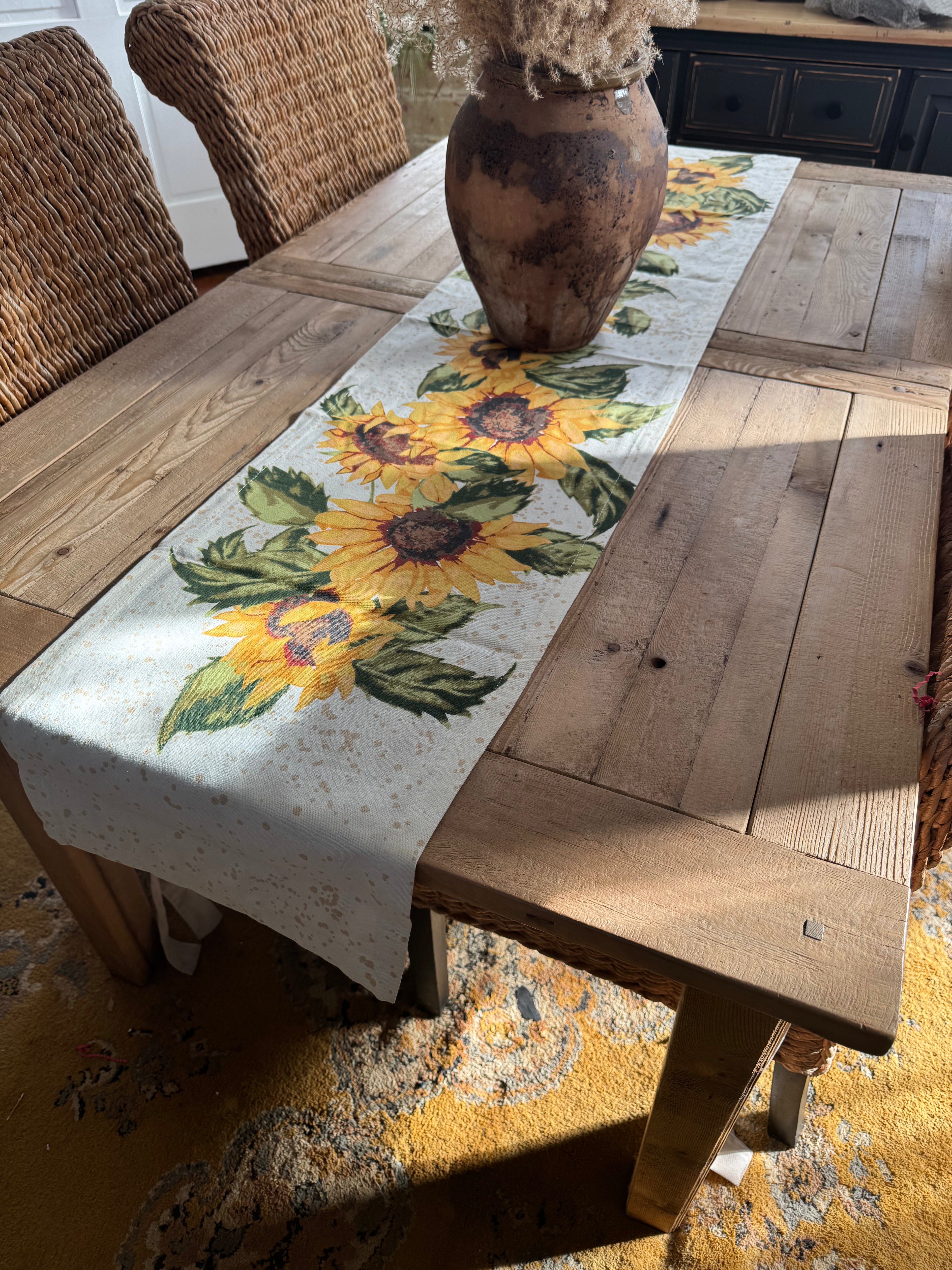 Sunflower Table Runner: Vibrant Décor Accent – Kitchen & Dining by The Olde 1840