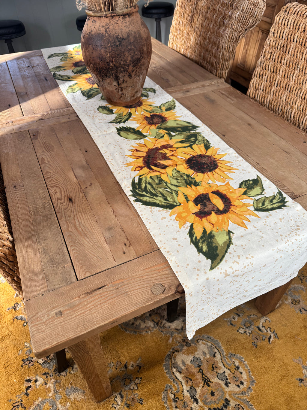 Sunflower Table Runner: Vibrant Décor Accent – Kitchen & Dining by The Olde 1840