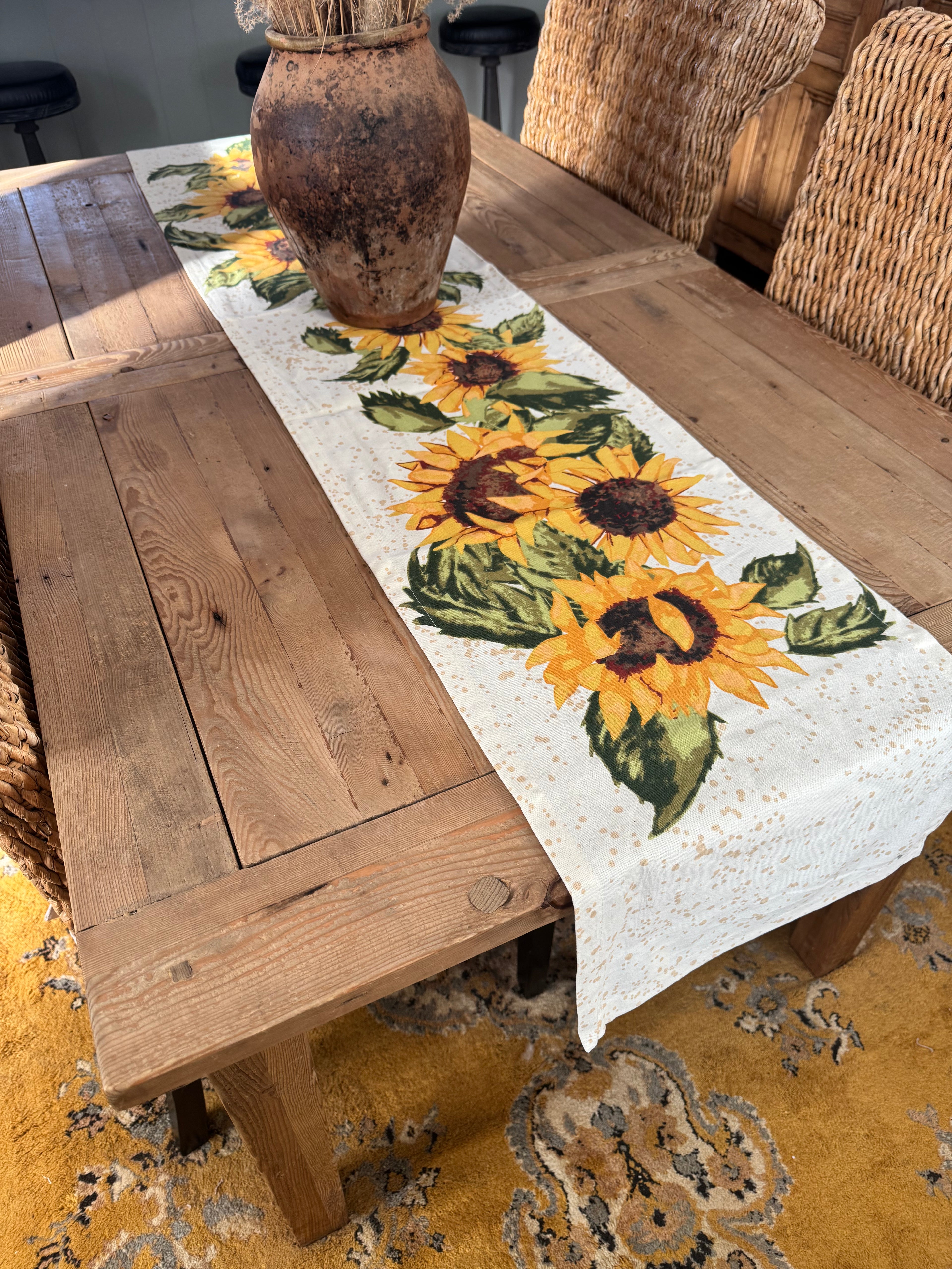 Sunflower Table Runner: Vibrant Décor Accent – Kitchen & Dining by The Olde 1840
