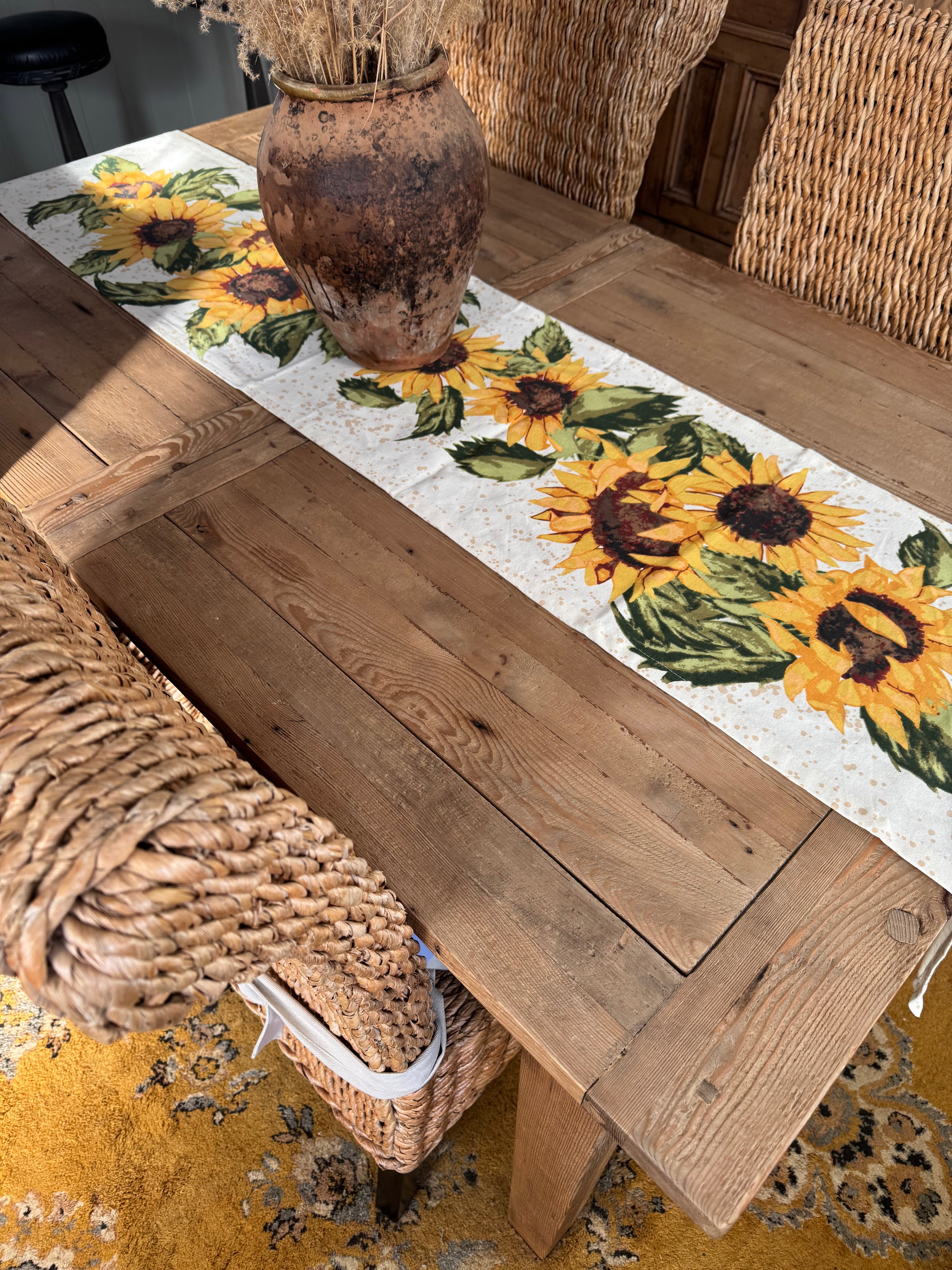 Sunflower Table Runner: Vibrant Décor Accent – Kitchen & Dining by The Olde 1840