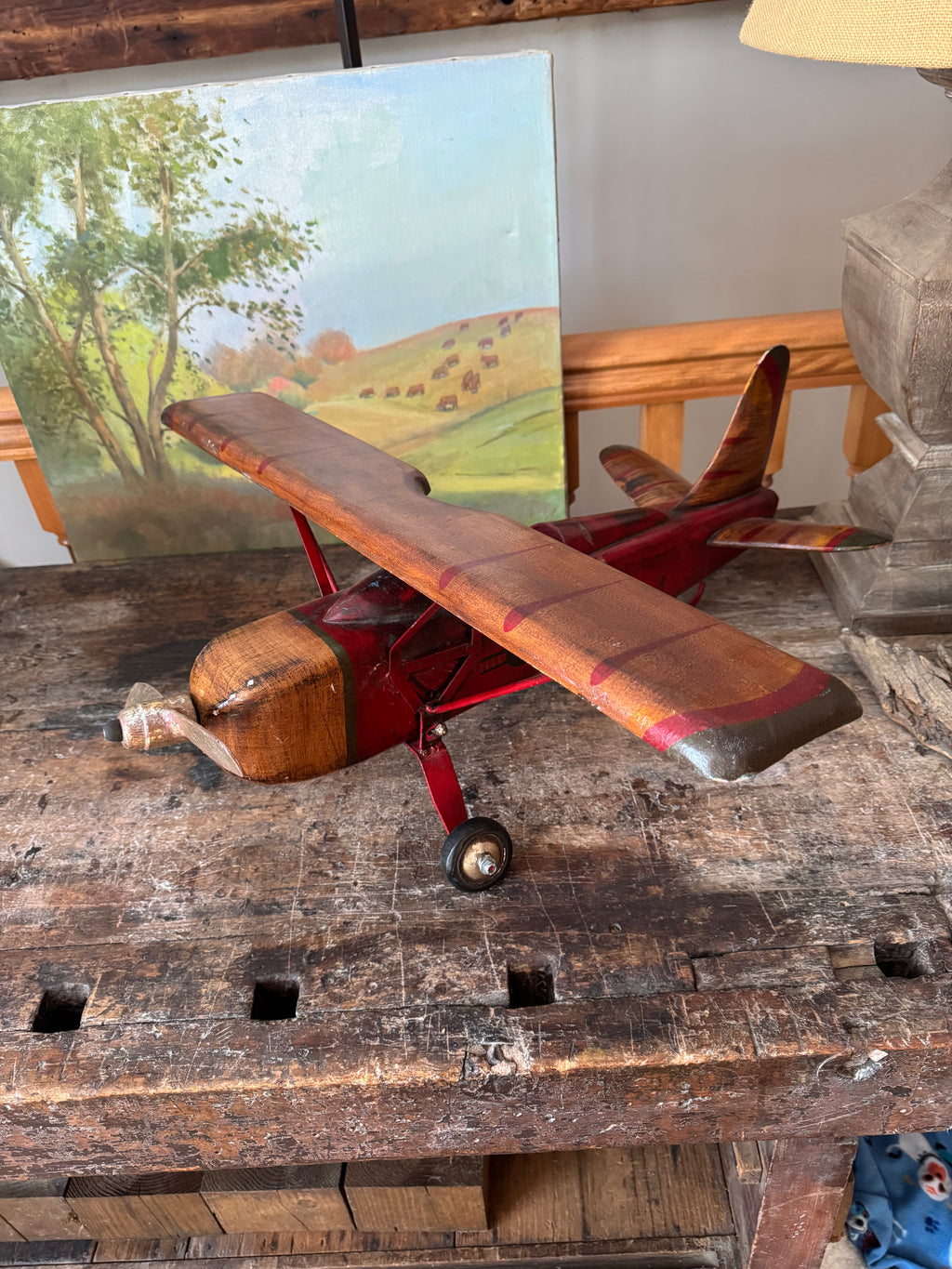 Vintage Wood & Metal Airplane Decor – Decor by The Olde 1840