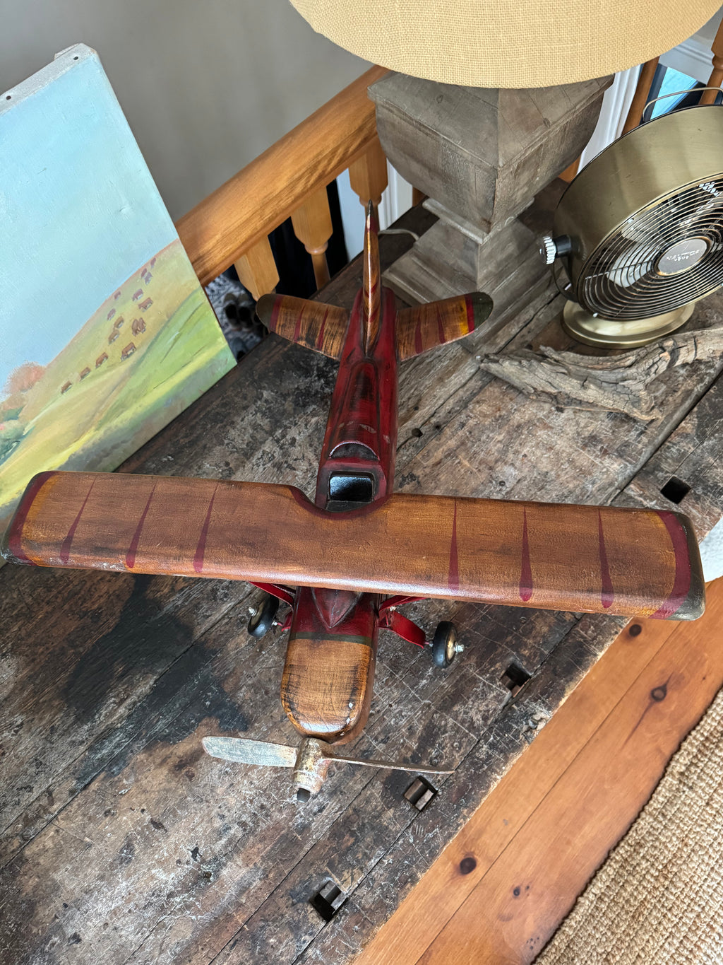 Vintage Wood & Metal Airplane Decor – Decor by The Olde 1840