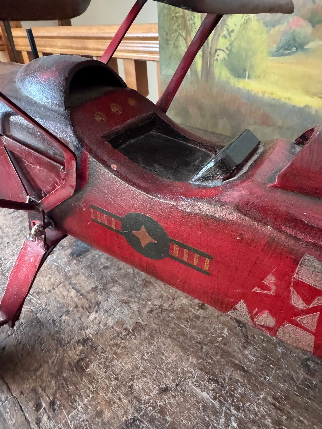Vintage Wood & Metal Airplane Decor – Decor by The Olde 1840