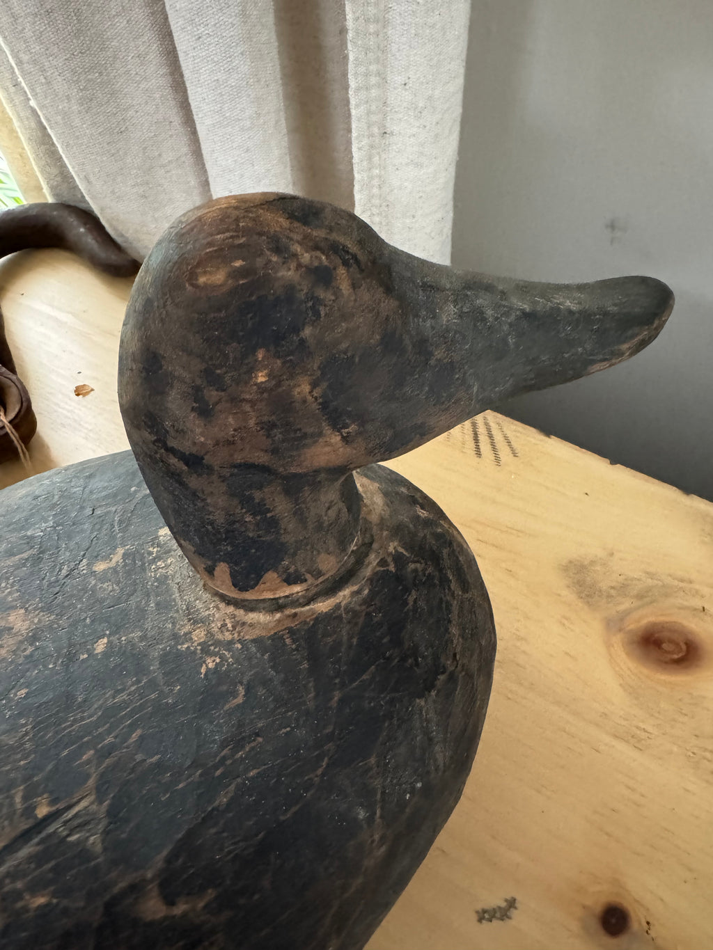 Primitive Solid Wood Duck Decoy