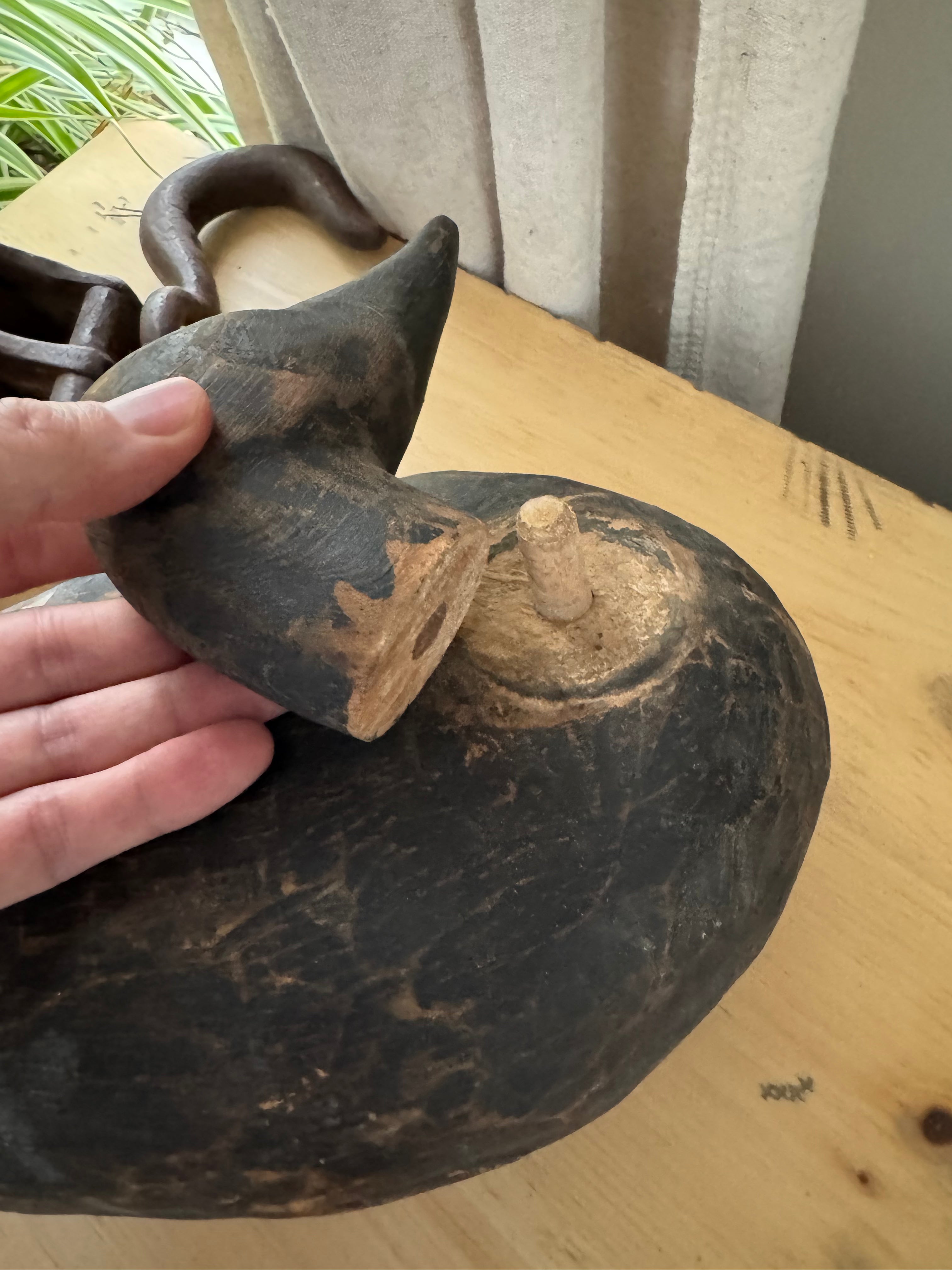 Primitive Solid Wood Duck Decoy