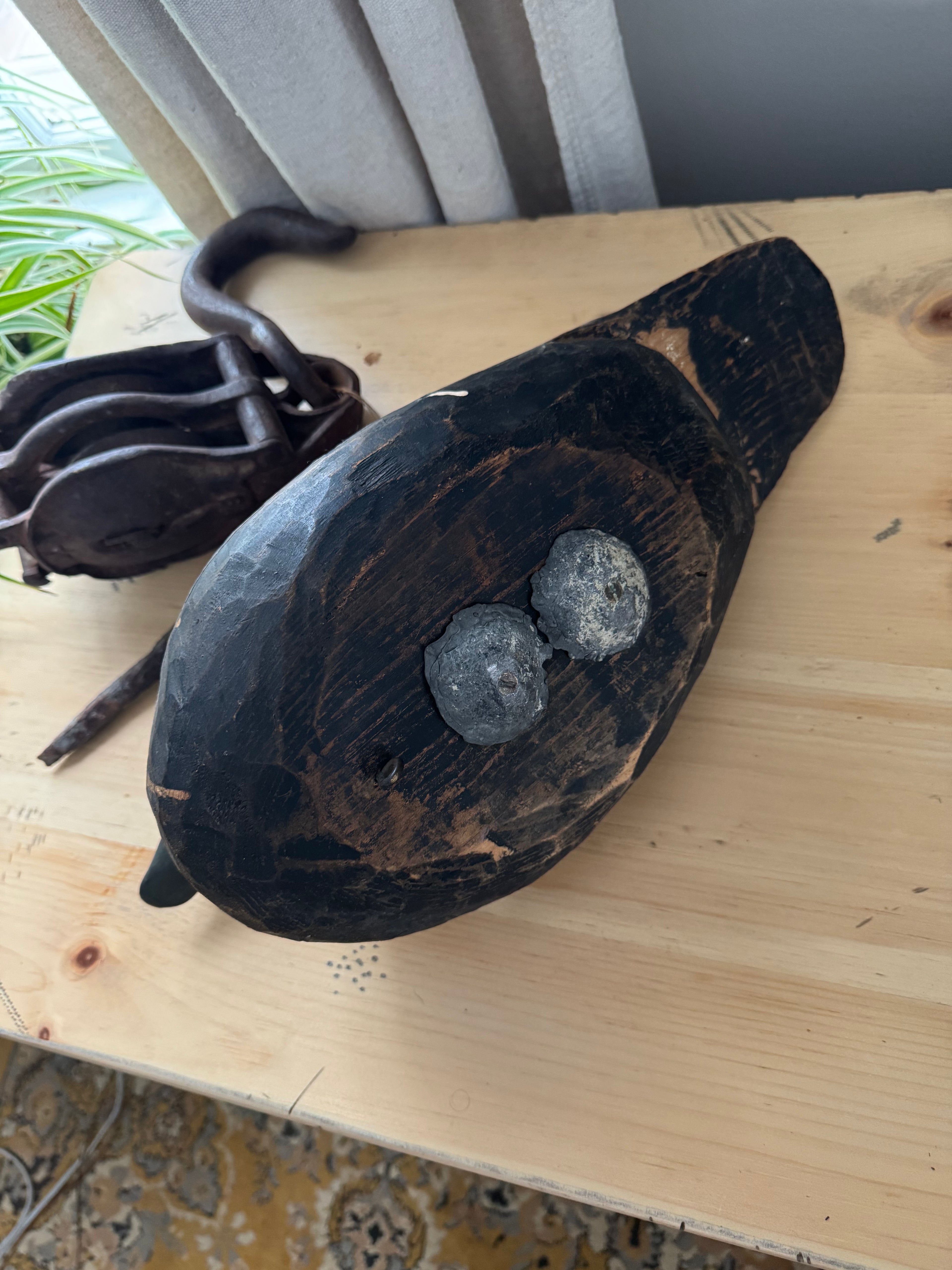 Primitive Solid Wood Duck Decoy