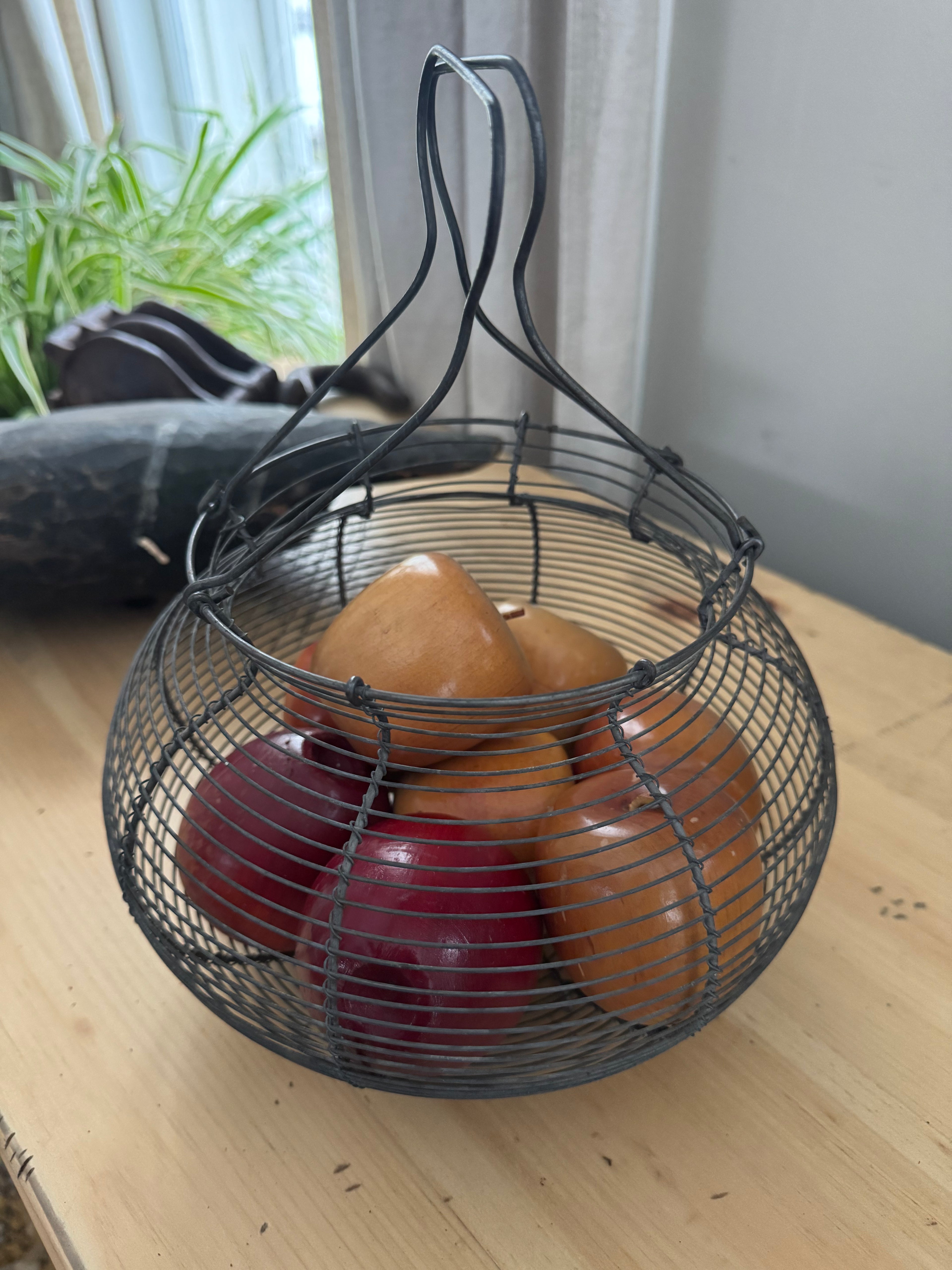 Wooden Apple &  Basket Display