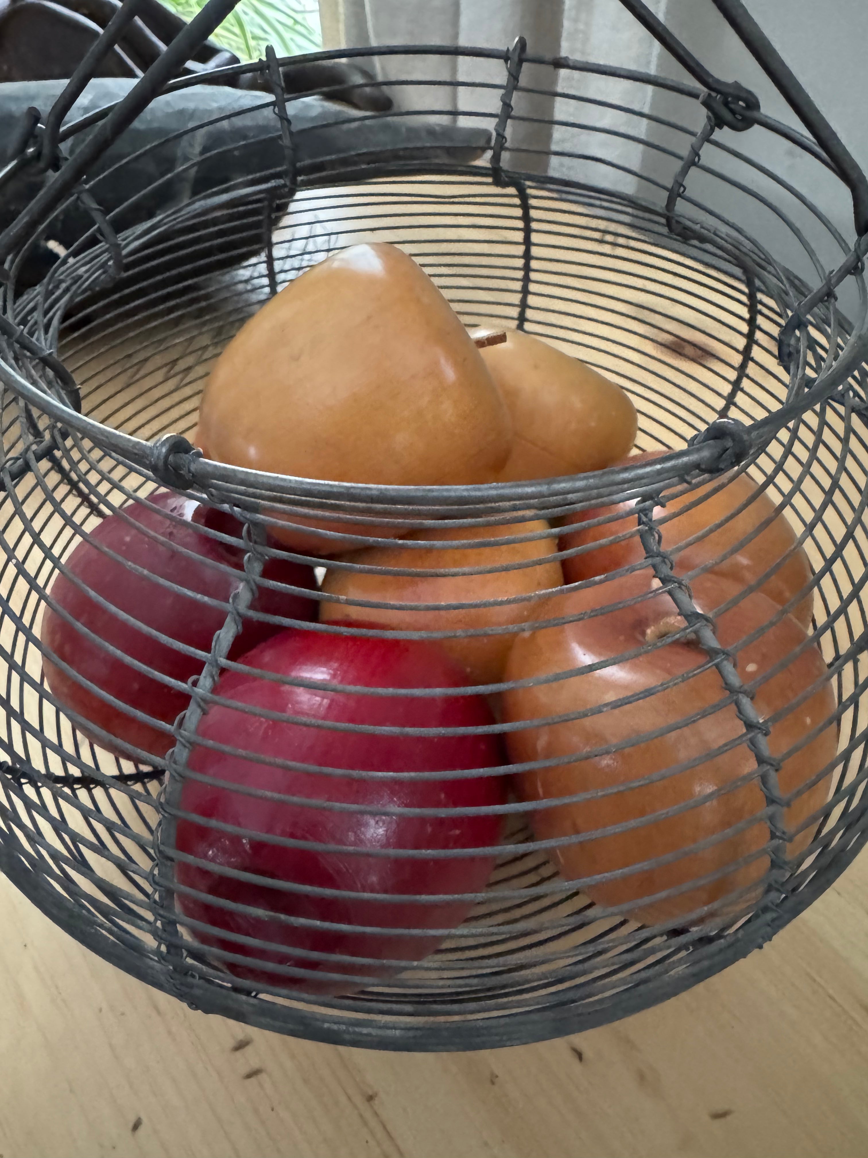 Wooden Apple &  Basket Display