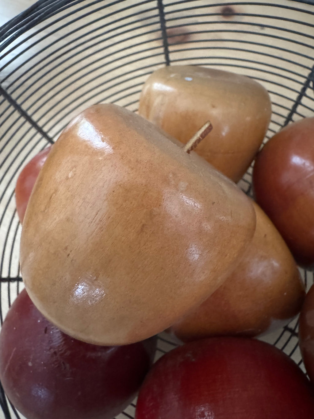 Wooden Apple &  Basket Display