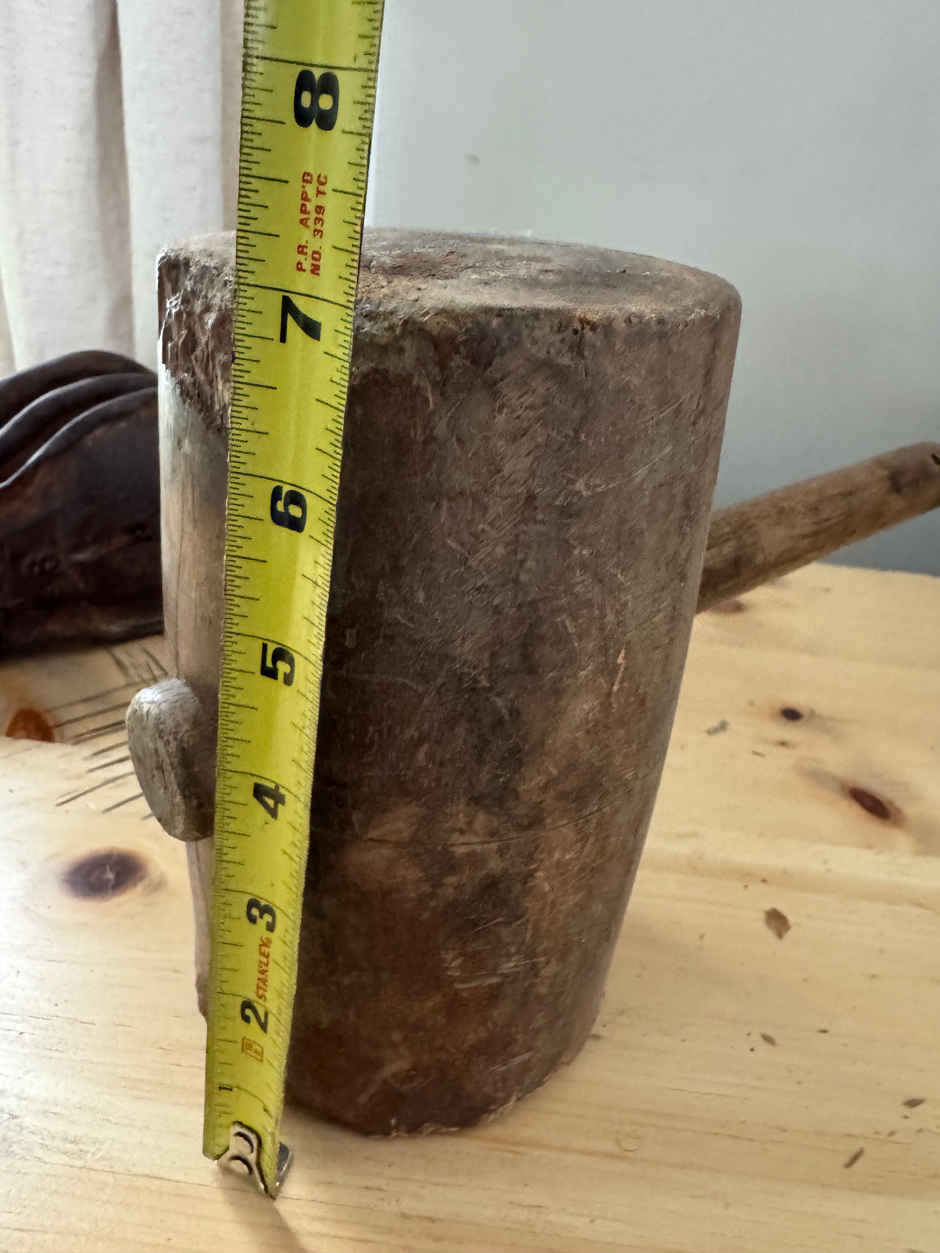 Vintage Antique 12” Wooden Mallet Hammer