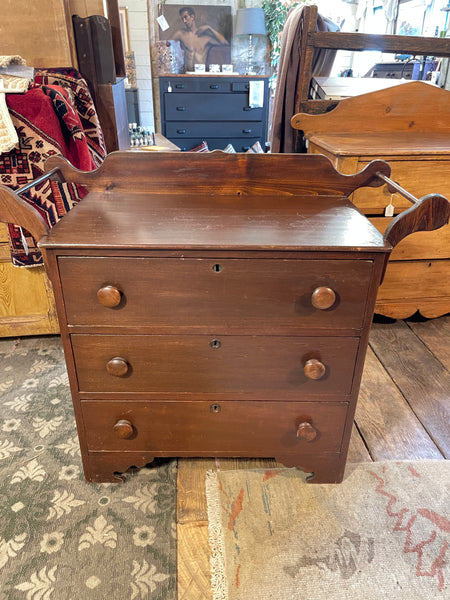 Early 1800s Pine Chest of Drawers with Original Patina – Antique Solid Wood Dresser