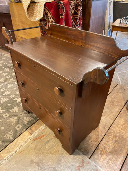 Early 1800s Pine Chest of Drawers with Original Patina – Antique Solid Wood Dresser