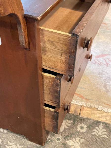 Early 1800s Pine Chest of Drawers with Original Patina – Antique Solid Wood Dresser